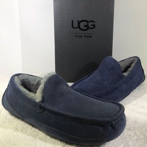 UGG Mens Ascot Moccasin Slippers Navy 1016593